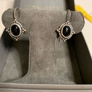 Black stone 925 Sterling Earrings